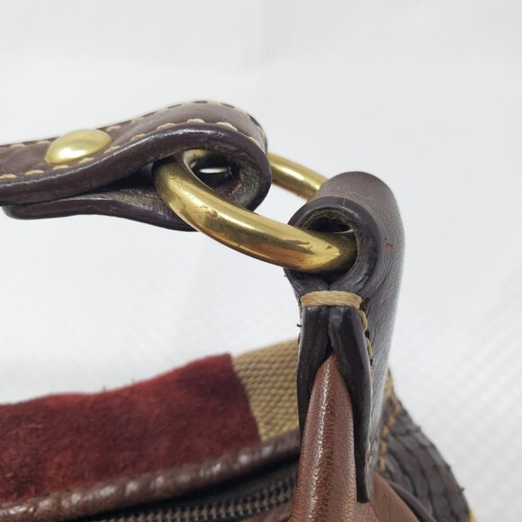 Coach Holiday Patchwork Demi Hobo Handbag - Suede Signature Mini Purse - Picture 16 of 16